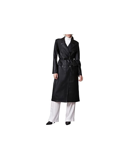 Bagatelle Faux Leather Trench Coat