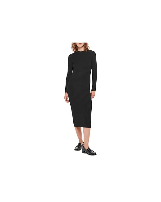 Whistles Ribbed Knitted Midi Dress