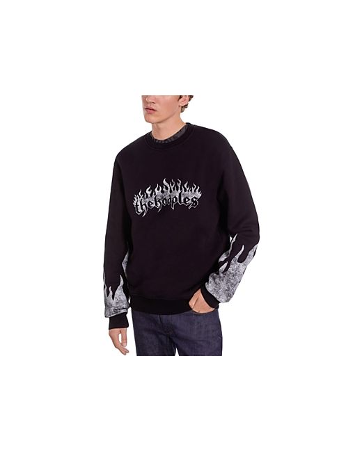 The Kooples Cotton Printed Relaxed Fit Crewneck Sweatshirt