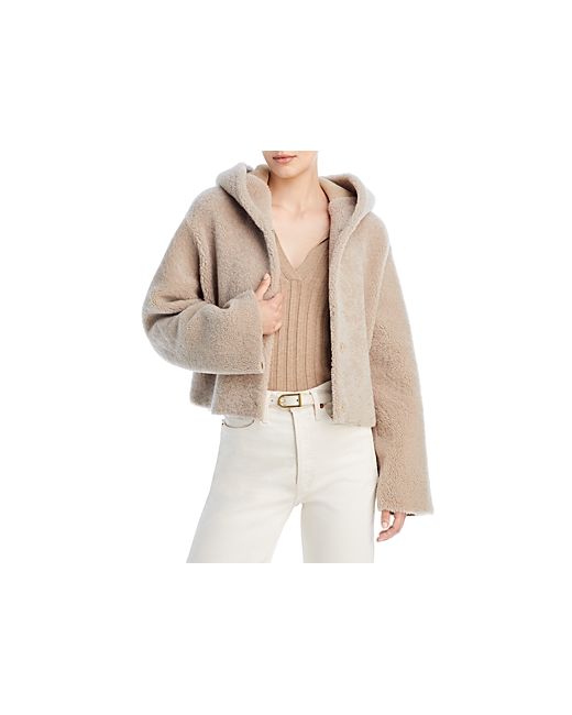Nour Hammour Shearling Hooded Coat