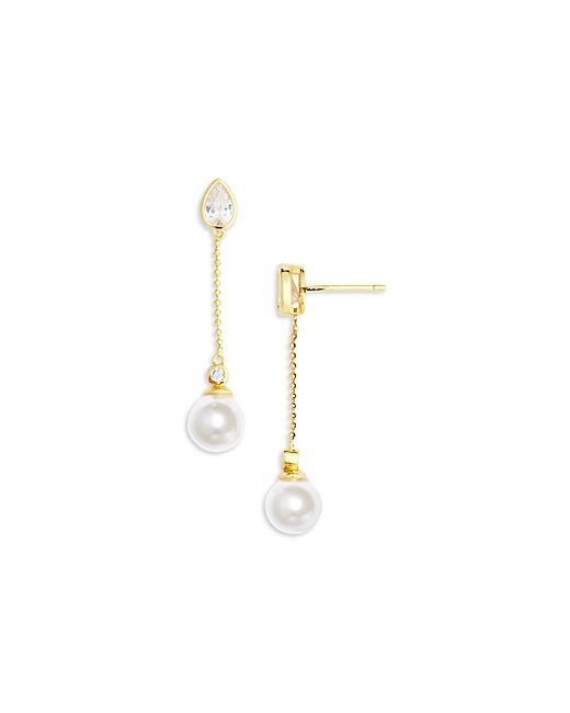 Aqua Imitation Pearl Hanging Earrings 100 Exclusive