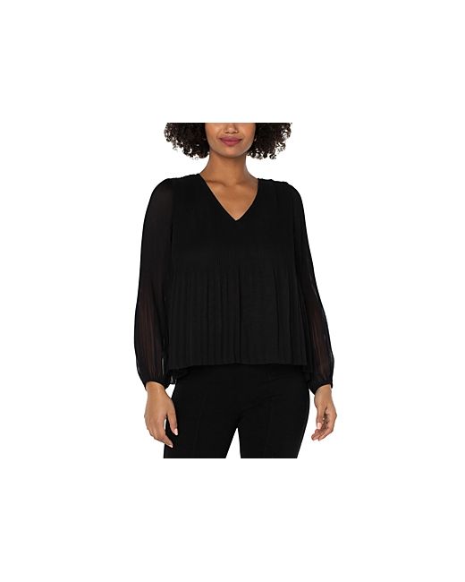 Liverpool Los Angeles V-Neck Pleated Top