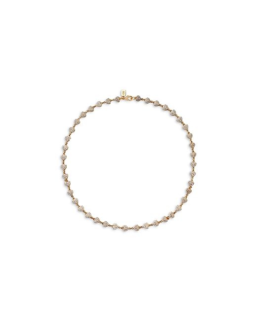 Crystal Haze Jewelry Habibti Pave Chain Necklace 18K Plated 18