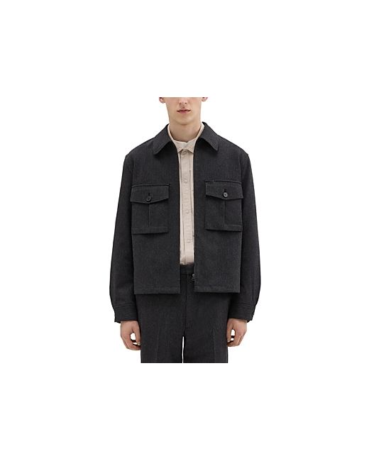 Theory Project Pinstripe Flannel Shirt Jacket