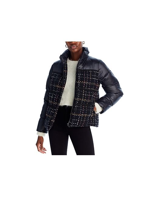 Aqua Tweed Puffer Jacket 100 Exclusive