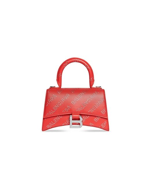 Balenciaga Hourglass Xs Handbag with Rhinestones