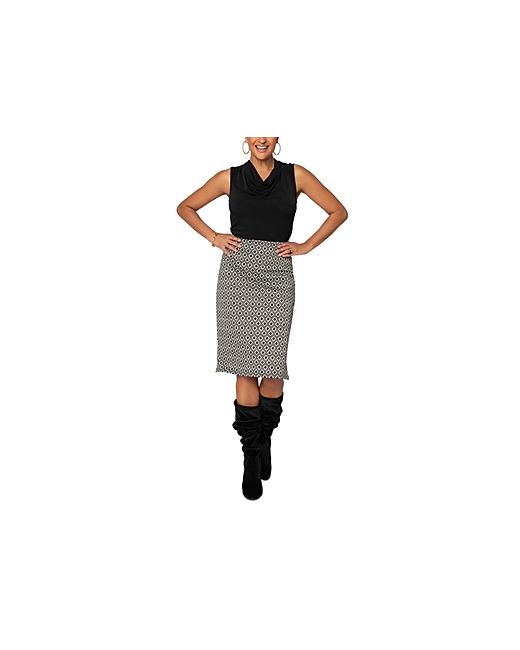 Leota Jacquard Midi Pencil Skirt