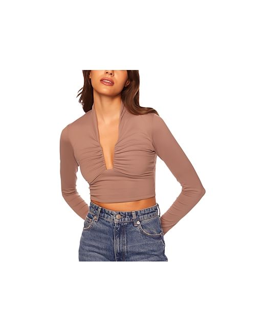 susana monaco Ruched Cropped Top