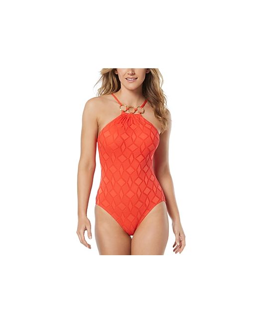 Vince Camuto High Neck One Piece Swimsuit