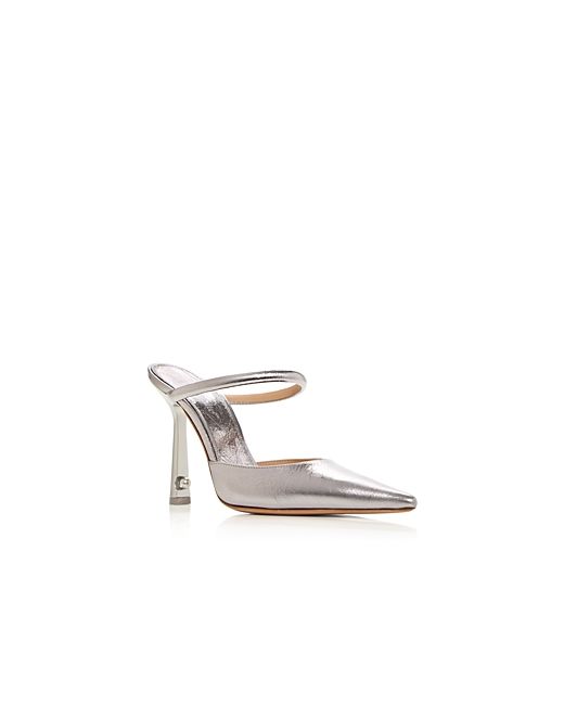 Off-White Lollipop Pointed Toe High Heel Mules