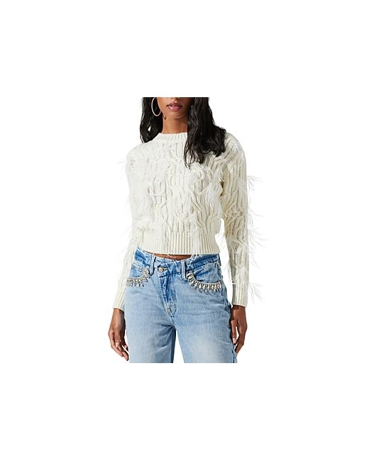 ASTR the Label Almeida Feather Cable Sweater