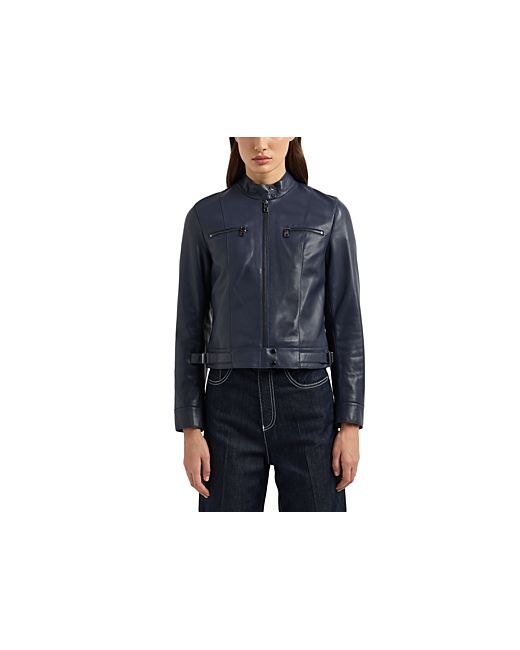 Emporio Armani Caban Leather Jacket