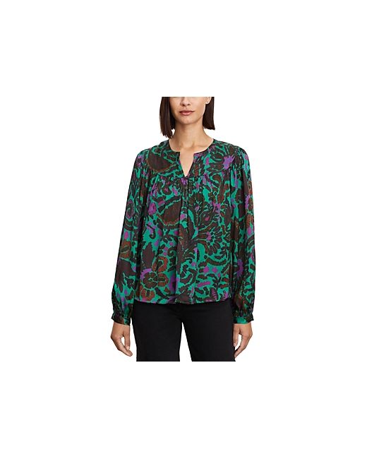 Velvet by Graham & Spencer Abstract Print Peasant Top