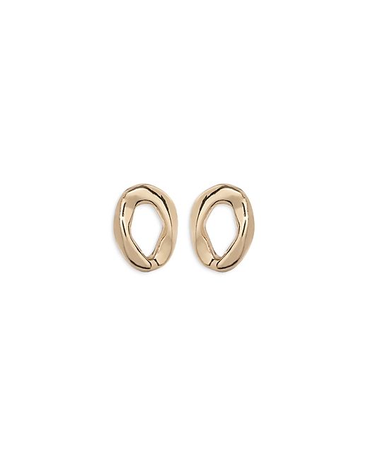 Uno de 50 Joy of Living Oval Link Earrings 18K Plated