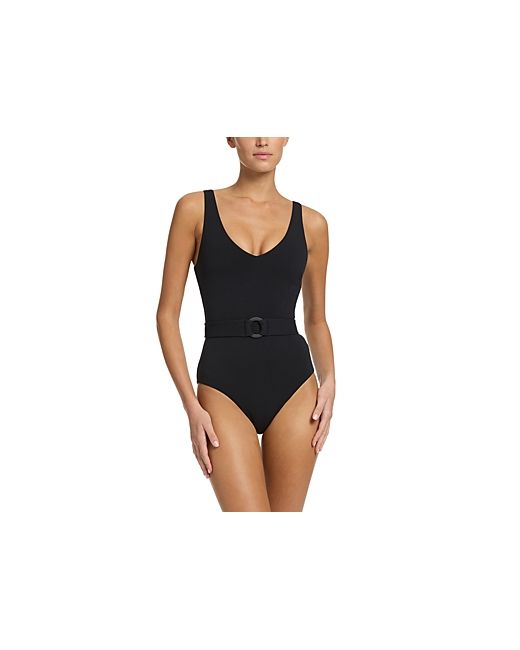 Jets Belted One Piece Swimsuit