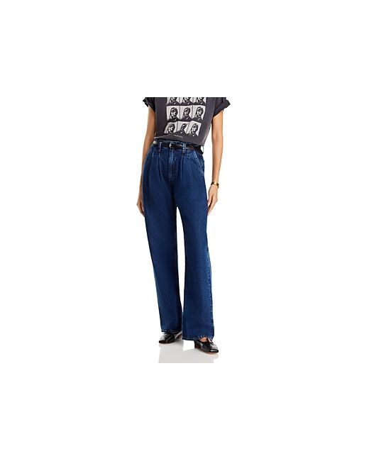 Anine Bing Carrie Pleated Wide Leg Jeans