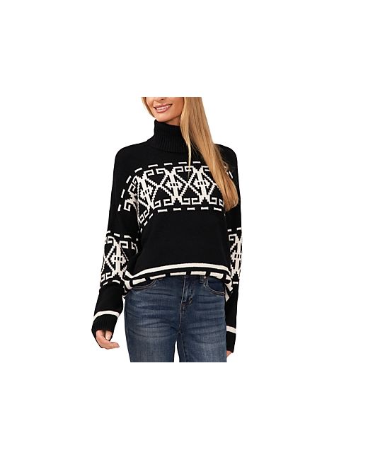 Cece Fair Isle Knit Turtleneck Sweater