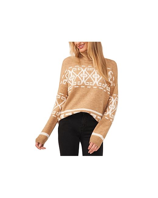 Cece Fair Isle Knit Turtleneck Sweater