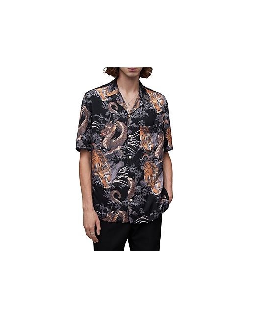 AllSaints Kali Relaxed Fit Button Down Camp Shirt