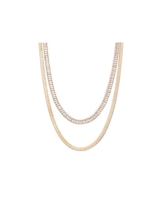 8 Other Reasons Baguette Snake Chain Layered Necklace 16-19