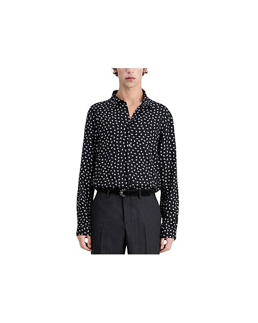 The Kooples Fluid Paisley Print Straight Fit Button Down Shirt