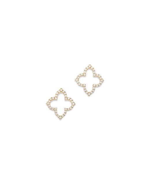 Bloomingdale's Diamond Clover Stud Earrings 14K Yellow 0.20 ct. t.w.