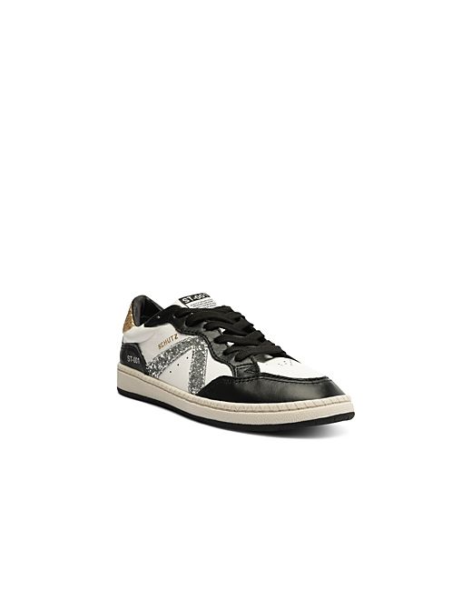 Schutz St 001 Almond Toe Glitter Detail Sneakers