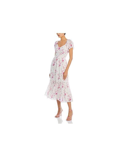 Loveshackfancy Angie Cotton Floral Midi Dress