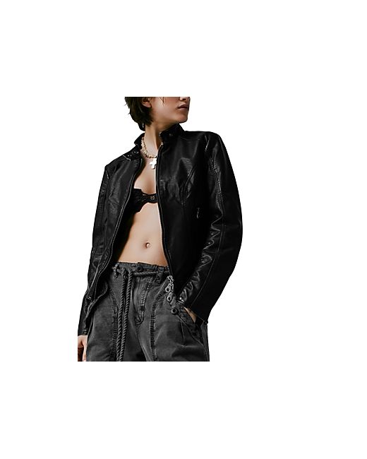 Free People Max Faux Leather Moto