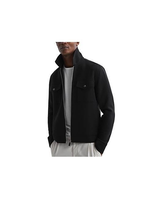 Reiss Medina Slim Fit Interlock Zip Front Jacket