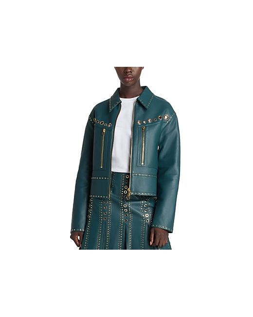 St. John Leather Studded Jacket