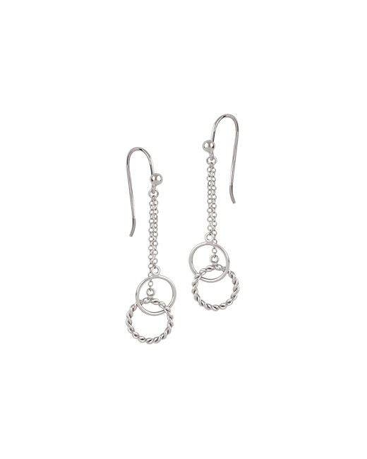 Bloomingdale's Interlocking Ring Chain Drop Earrings Sterling