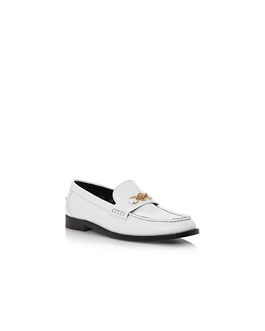 Versace Slip On Embellished Loafer Flats