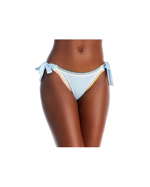 Platinum inspired by Solange Ferrarini Crochet Trim Side Tie Bikini Bottom
