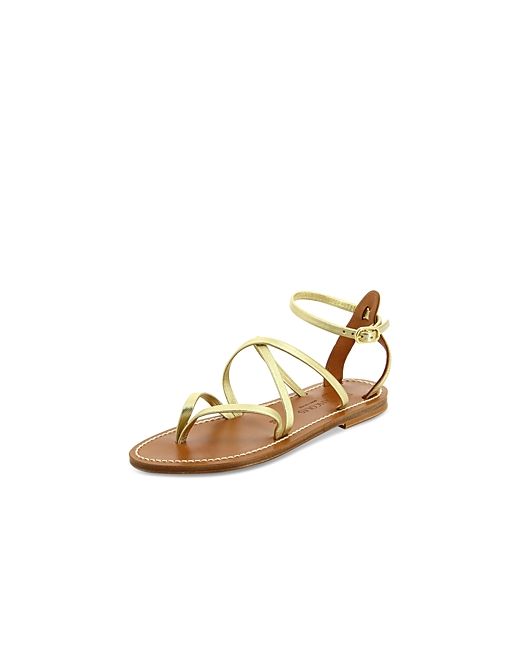 K. Jacques Epicure Strappy Leather Thong Flat Sandals