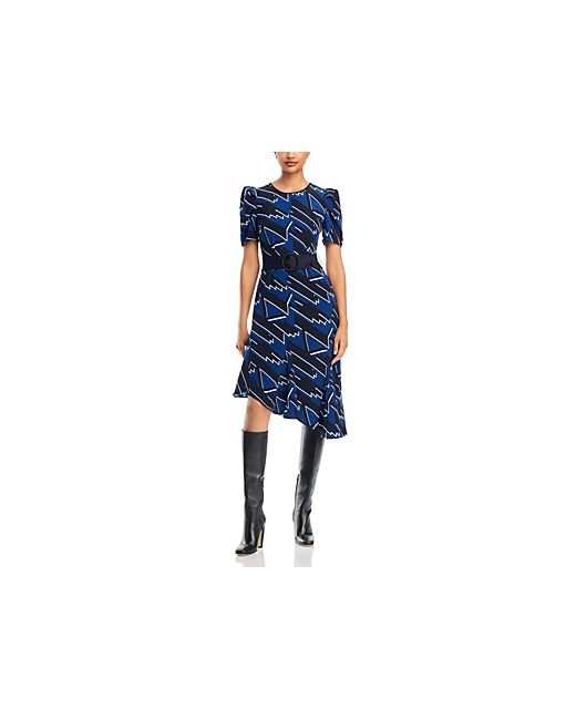 Karl Lagerfeld Printed Asymmetric Midi Dress