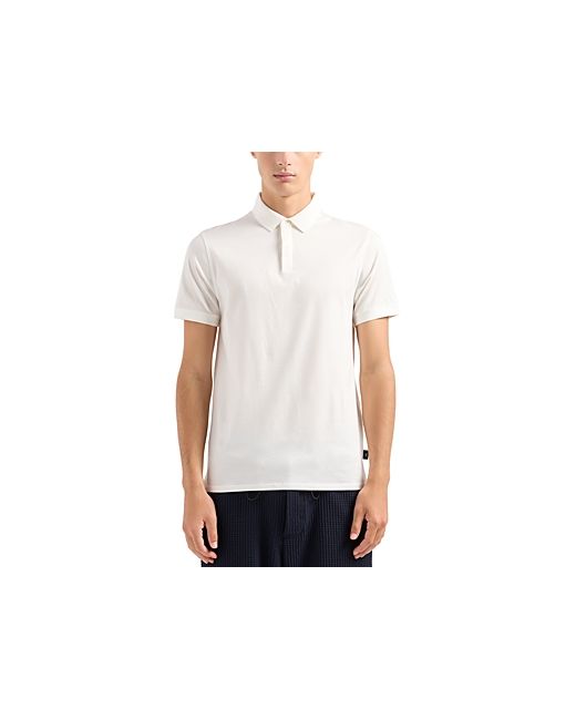 Emporio Armani Mercerized Cotton Short Sleeve Polo Shirt