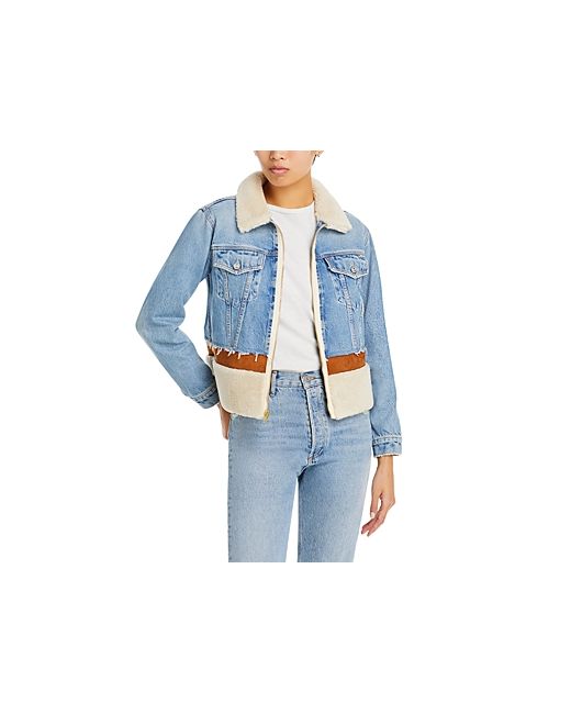 Mother The Cut and Paste Denim Combo Jacket