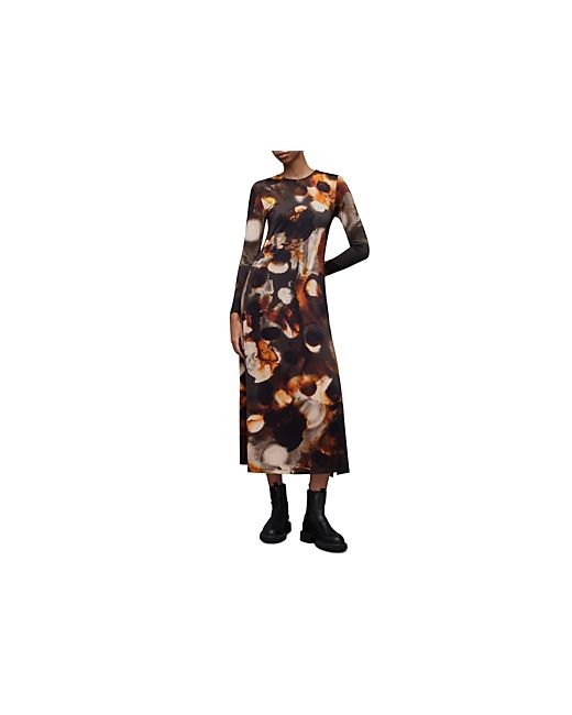 AllSaints Katlyn Mars Printed Midi Dress