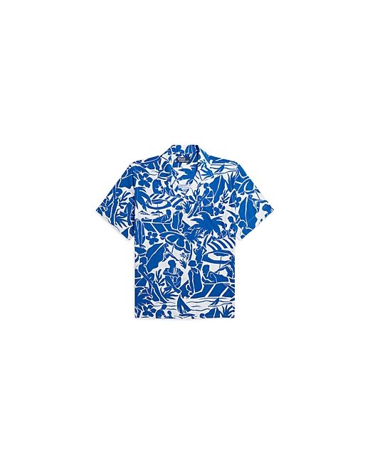 Polo Ralph Lauren Beach Print Classic Fit Button Down Camp Shirt