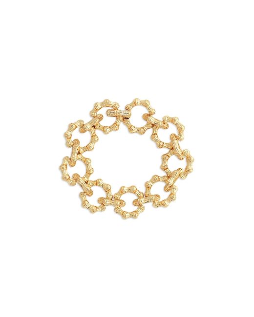 Anabel Aram Sculpted Bamboo Chain Bracelet 18K Plated