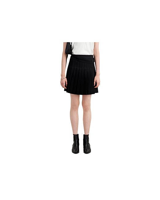 The Kooples Belted Pleated Skirt