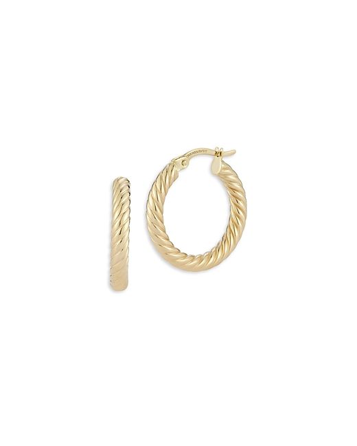 Bloomingdale's Twist Style Small Hoop Earrings 14K Yellow