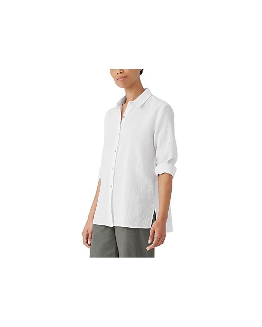 Eileen Fisher Classic Collar Cotton Easy Shirt