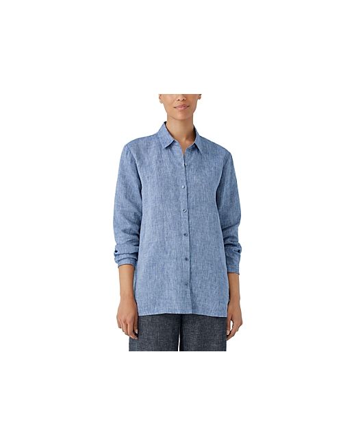 Eileen Fisher Classic Collar Linen Easy Shirt