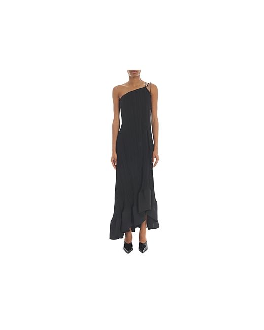 Lanvin Micro Pleated One Shoulder Gown