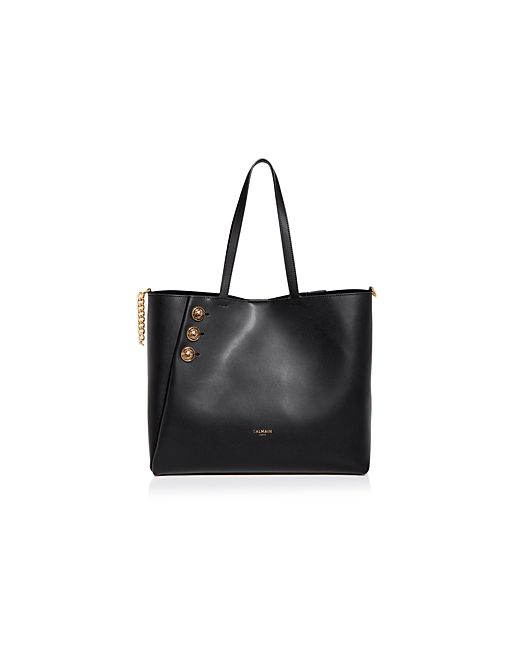 Balmain Embleme Large Shopping Tote with Removable Pouch
