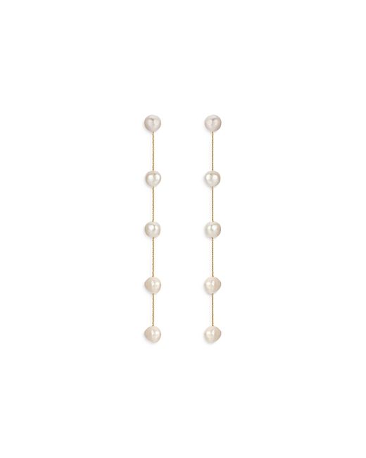 Ettika Cultured Freshwater Pearl Delicate Drop Earrings