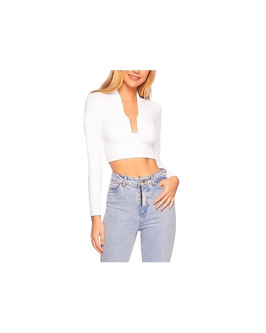 susana monaco Ruched Cropped Top