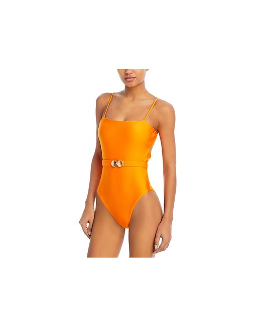 Aqua Belted One Piece Swimsuit 100 Exclusive
